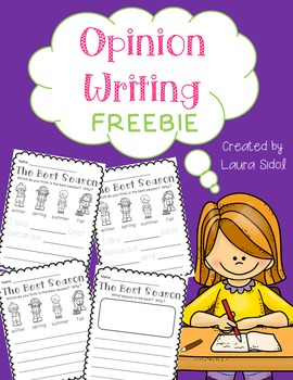 Preview of Opinion Writing Freebie: The Best Season