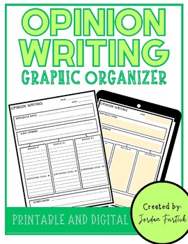 Preview of Opinion Writing Graphic Organizer