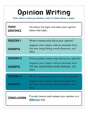 Opinion Writing Graphic Organizer / Anchor Chart