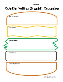 how to write an opinion feature article graphic organizer