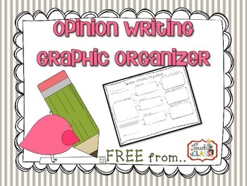 Preview of Opinion Writing Graphic Organizer Free