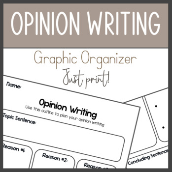 Preview of Opinion Writing - Graphic Organizer - Free Download