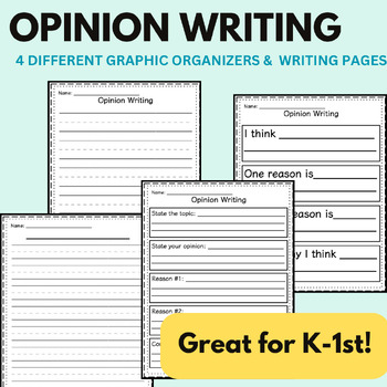 Preview of Opinion Writing Graphic Organizer (Primary)