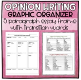 Opinion Writing Graphic Organizer with Transition Words