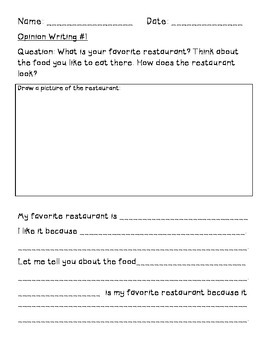 Preview of Opinion Writing Graphic Organizers