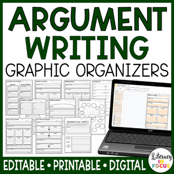 Preview of Opinion Writing Graphic Organizers | Argumentative Writing | Printable & Digital