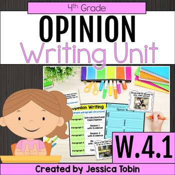 Preview of Opinion Writing Prompts, Rubric, Graphic Organizers Lessons 4th Grade W.4.1