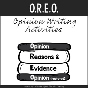 Preview of Opinion Writing - Graphic Organizers, Visual Aids - OREO Mneumonic