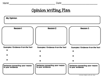 Preview of Opinion Writing Graphic Organizers and Paragraph Organizer with Checklist