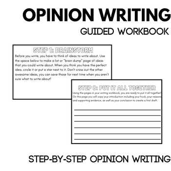 Preview of Opinion Writing- Guided Packet- Print and Use!
