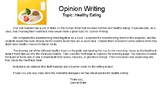 Opinion Writing: Healthy Eating