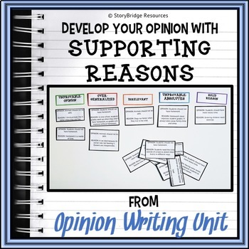 Preview of Opinion Writing Lesson-How to Develop Supporting Reasons