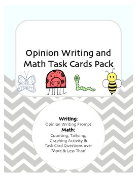 Preview of Opinion Writing & Math Task Cards