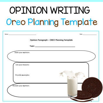 Preview of Opinion Writing - OREO Planning Template - Essay/Paragraph Writing