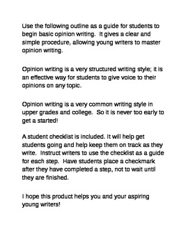 opinion writing outline