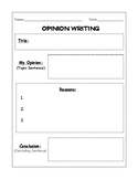 Opinion Writing Outline