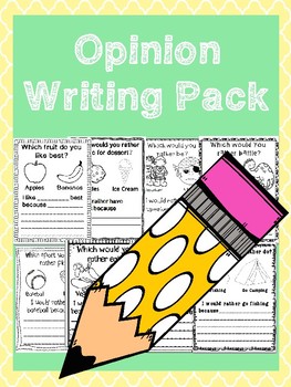 Preview of Opinion Writing Pack