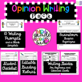 Opinion Writing Pack: Writing Prompts, Grading Rubrics, and More!