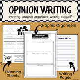 Opinion Writing - Brainstorm, Graphic Organizers, Write, Rubric