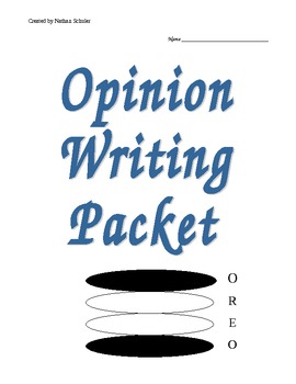 Preview of Opinion Writing Packet (OREO)