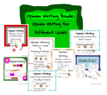 Preview of Opinion Writing Bundle: Opinion Writing for Different Levels