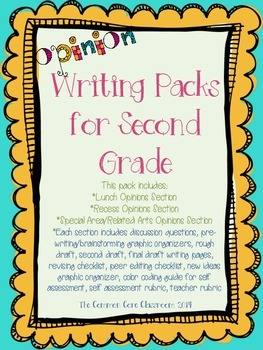 Preview of Opinion Writing Packs **CCSS ALIGNED!**