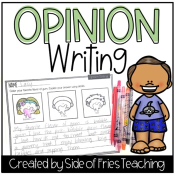Preview of 1st and 2nd Grade Opinion Writing Prompt Pages- No Prep