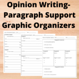 Opinion Writing- Paragraph Support Graphic Organizers