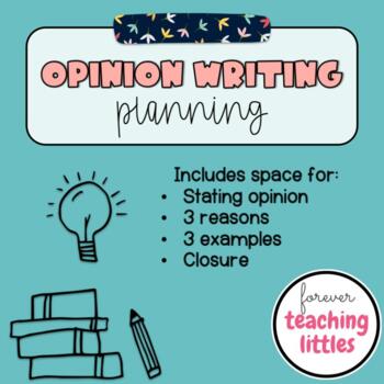 Preview of Opinion Writing | Persuasive Writing | Planning | Graphic Organizer