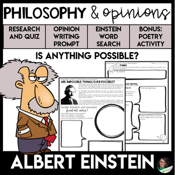 Preview of Opinion Writing | Philosophy | Einstein