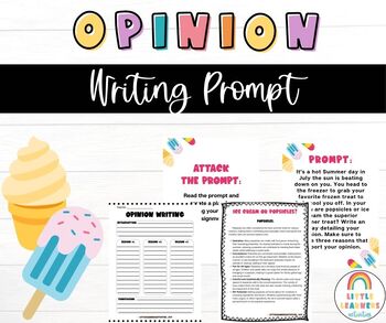Preview of Opinion Writing: Popsicles or Ice Cream