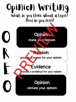 Preview of Opinion Writing Poster