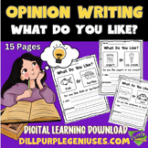 Opinion Writing Practice: What Do You Like?