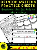 Opinion Writing Practice Worksheets