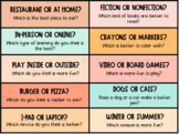 Opinion Writing Prompt - Choice Board