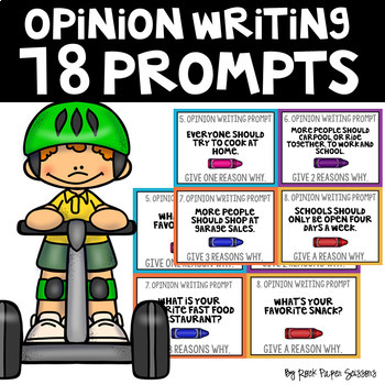 Preview of Opinion Writing Prompt Task Cards