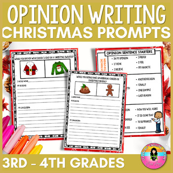 Preview of Opinion Writing Prompts | Christmas Would You Rather Worksheets