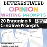 Opinion Writing Prompts - Differentiated Opinion Writing 2