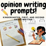 Opinion Writing Prompts: Perfect for First Grade - EDITABLE