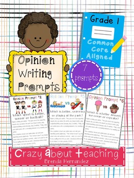 Preview of Opinion Writing Prompts-First Grade