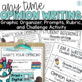 Opinion Writing Prompts Rubric Anchor Chart 3rd 4th 5th Gr