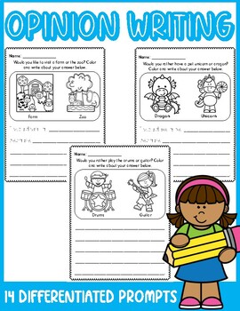 Opinion Writing Prompts | No Prep Worksheets by Smith's Sunshine Learners