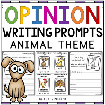 Preview of Opinion Writing Prompts Worksheets Kindergarten 1st 2nd Grade