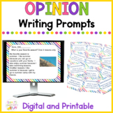 Opinion Writing Prompts | 1st and 2nd Grade | TPT
