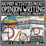 Opinion Writing Prompts Transition Words OREO Opinion Grap