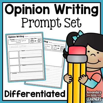 Preview of Opinion Writing Prompts - With Editable Option