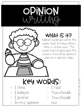 Opinion Writing Prompts (first grade) Ready to Print | TpT