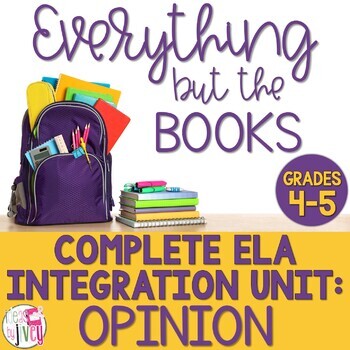 Preview of Opinion Writing & Reading Integration Unit [GRADES 4-5]