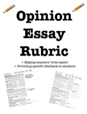 Opinion Writing Rubric