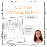 Opinion Writing Rubric (Aligned to the 5th grade Common Co